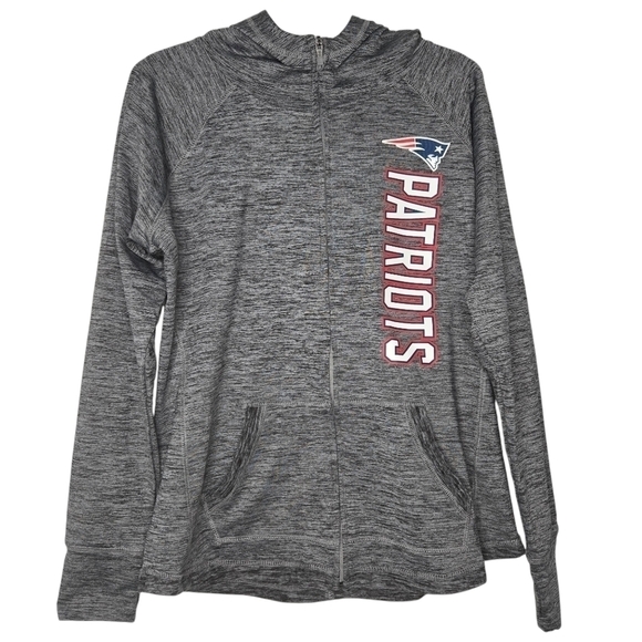 NFL APPAREL New England Patriots Women's Full Zip Hoodie Jacket Size Large Multi - Picture 1 of 11